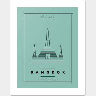 Bangkok Minimal Poster Posters and Art